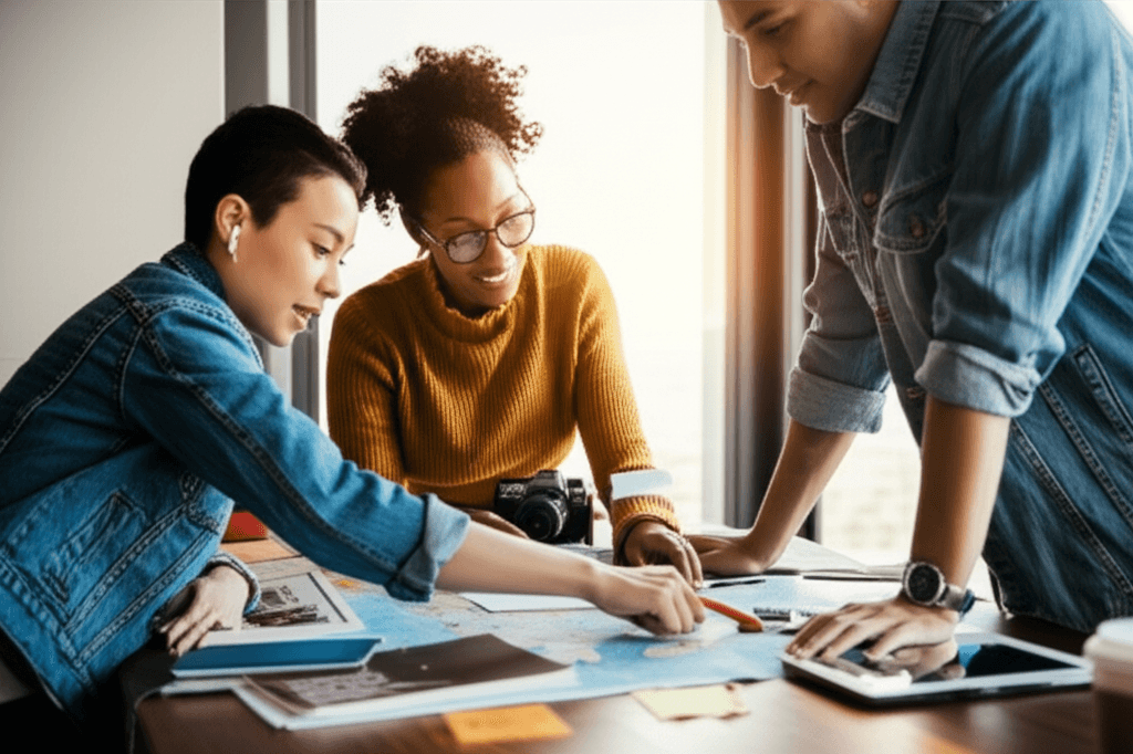 Travelers planning their Colombian adventure